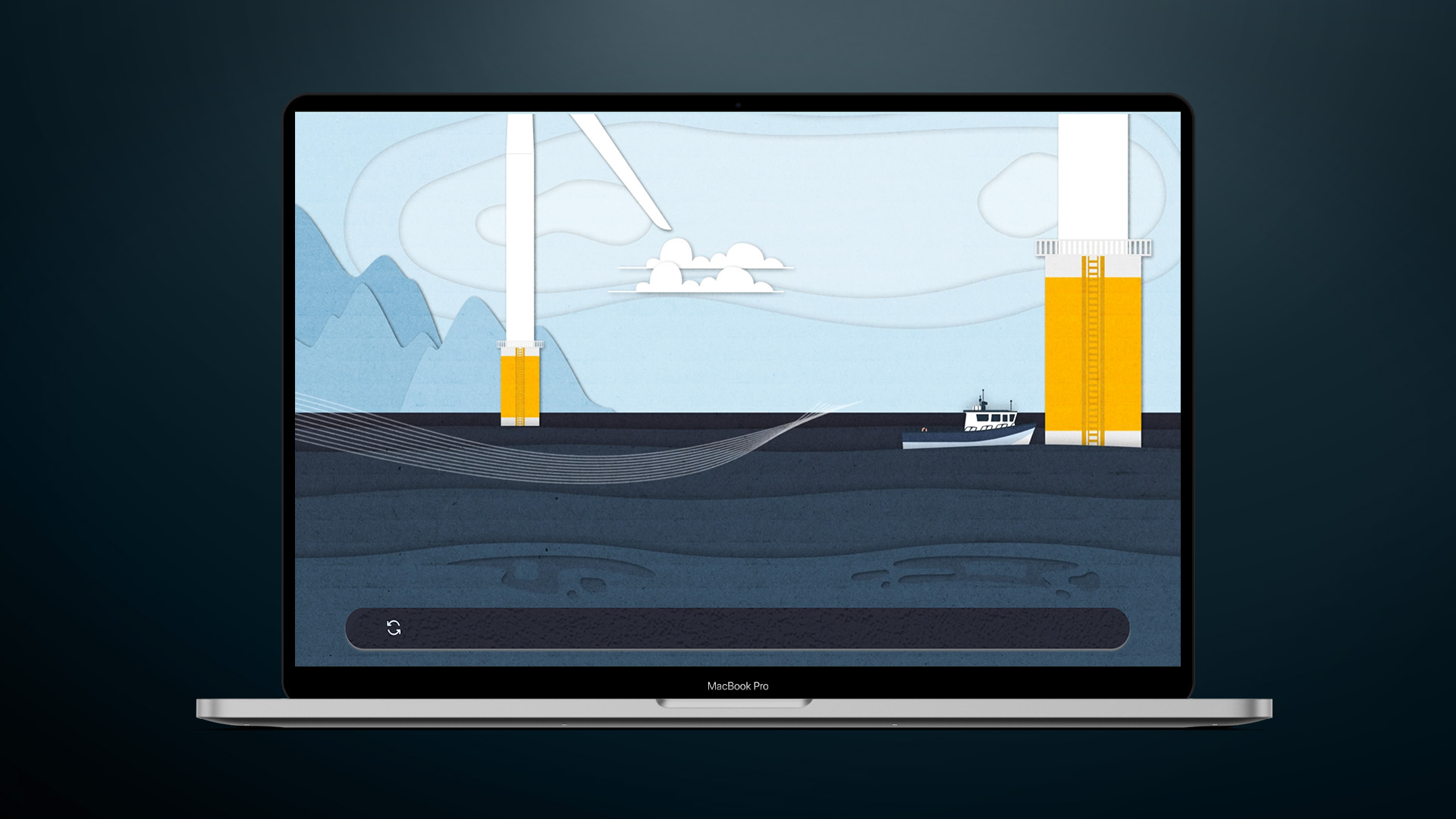digital site induction idyllic picture of ocean - a drawing